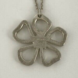 Tiffany Co Flower Motif Necklace Pendant Sterling Silver